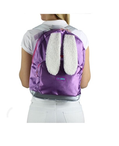 Cloe Backpack Escolar En Color Morado con Orejas de Conejo en material textil