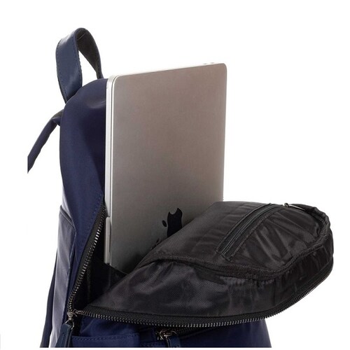 Mochila de cuero azul para hombre con cremallera,Mochila de cuero para  hombre,Mochila para portátil,Mochila de trabajo,Mochila para portátil de 13  pulgadas,Mochila para hombre -  México