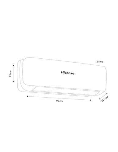 Aire acondicionado mini split Hisense  AC242TD frío 24000 BTU 220 V ALB65