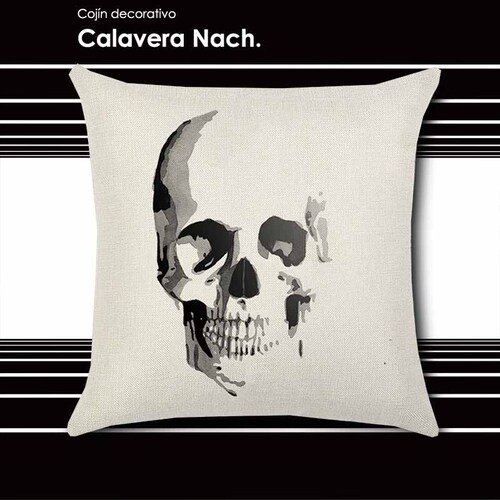 Cojín Decorativo C/Relleno + Funda Interior, Calavera Nach HOGAR 33
