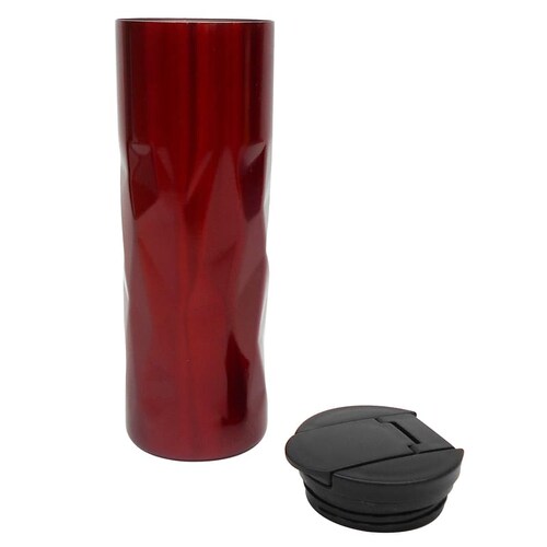 Termo diamante de acero inoxidable de 500ml rojo