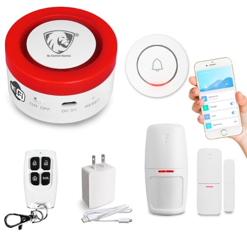 Kit Alarma Wifi Sirena Sensores Cel Google Tuya Seguridad Casa Inteligente  Control Total Y Monitoreo Via