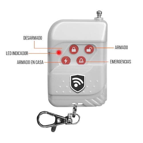 Control Remoto Plástico Seguridad Alarma Vecinal Casa Sistemas Inalambricas Botones Armado Desarmar Casa O Negocio