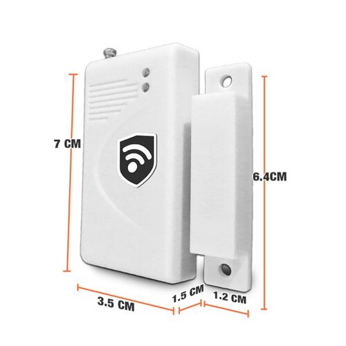 Sensor de Apertura Magnetico para Puerta o Ventana 433 Mhz Accesorio para Alarma de Seguridad