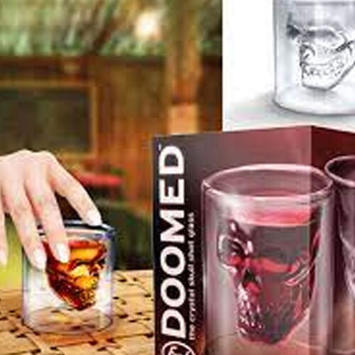 Vaso de Cristal Fondo de Calavera
