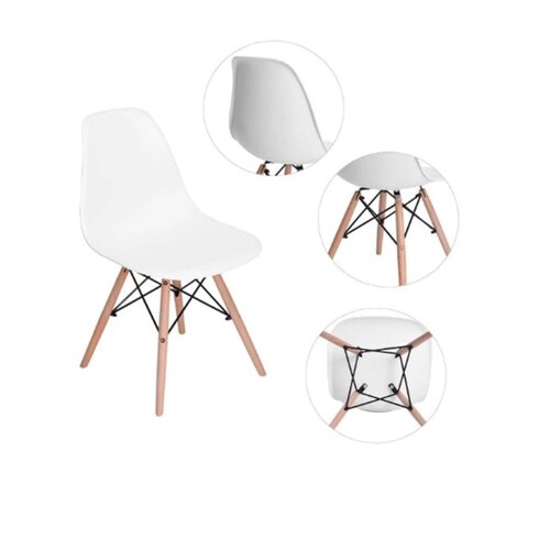 Kit Home Office Escritorio Resen 1 Cajon Encino Y Silla Oslo Blanca Mundo In