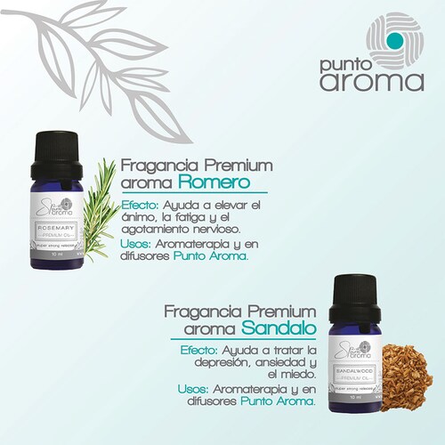6 Fragancias - Clavo, Lavanda, Sandalo, Pomelo, Romero y Eucalipto