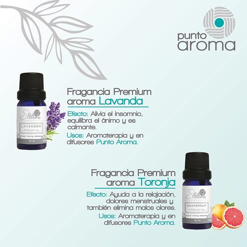 6 Fragancias - Clavo, Lavanda, Sandalo, Pomelo, Romero y Eucalipto