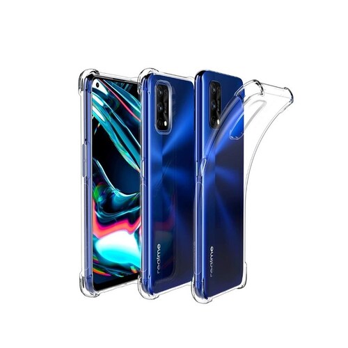 Mica + Funda Realme 7 Pro Transparente Anti Golpes