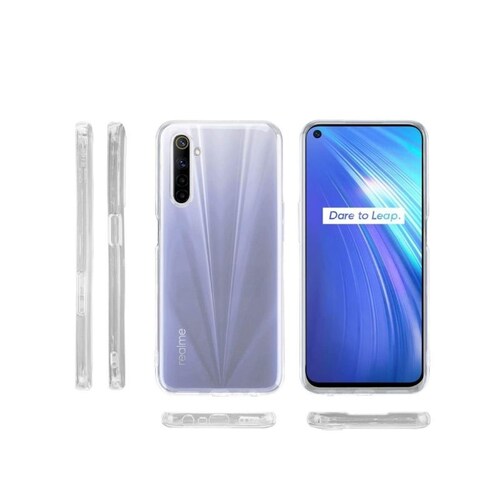 Mica + Funda Realme 6 Transparente Anti Golpes