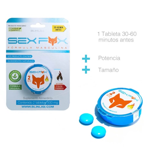 Pack de 4 pastillas para aumentar el líbido