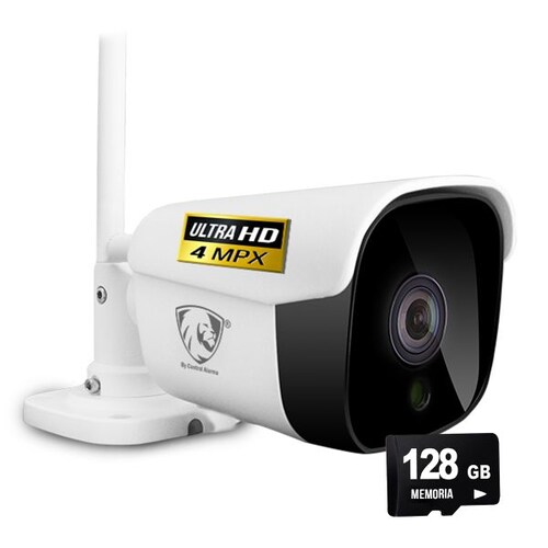 Camara Wifi Ip Ultra Hd 4 Mpx Nube Exterior Video Seguridad Memoria 128GB
