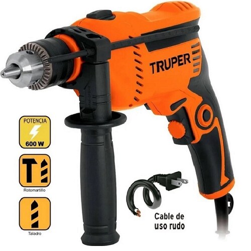 ROTOMARTILLO TALADRO PROFESIONAL  TRUPER DE 650 W DE 1/2 ROTO-1/2 A 4.7 A 