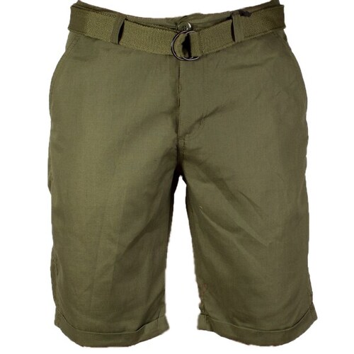 Bermuda Para Hombre Estilo Nautico Con Cinturon A Tono