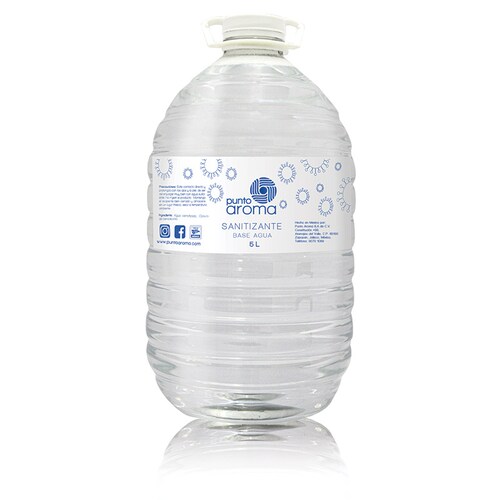 Desinfectante líquido base agua para pulverizar - Líquido sanitizante atomizable - No flamable y no tóxico