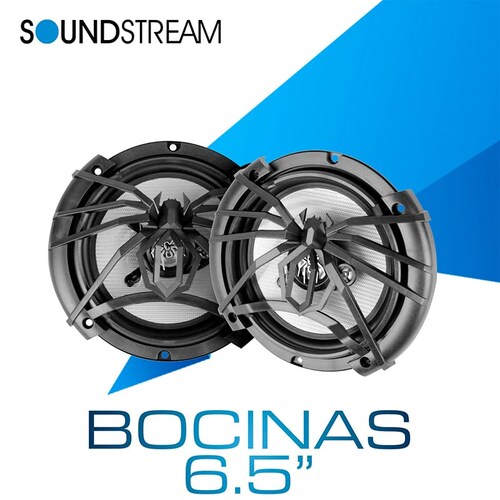 Par De Bocinas Cono Plata 6x5, 250w - X3-6.5 Soundstream