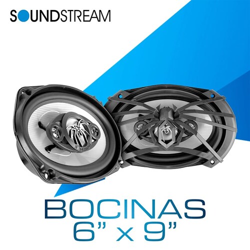 Par De Bocinas Cono Plateado 6 x 9, X4-6.9 - Soundstream