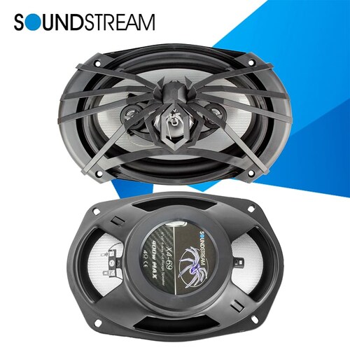 Par De Bocinas Cono Plateado 6 x 9, X4-6.9 - Soundstream