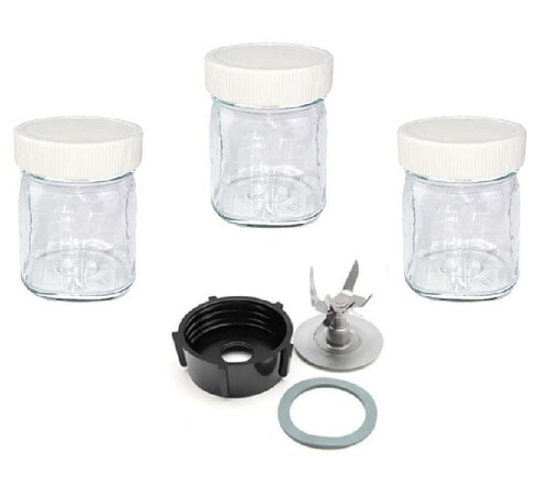 Kit De 3 Mini Vasos Cristal Completo Para Oster