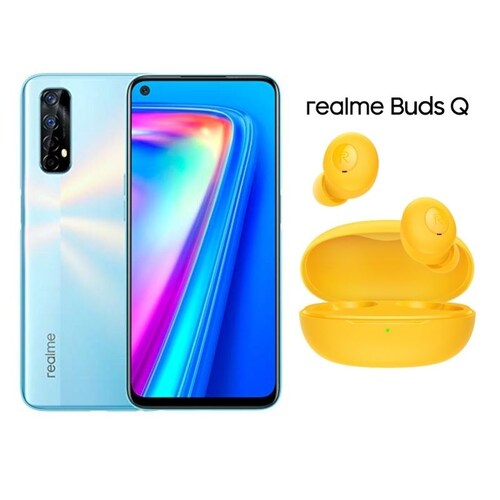 Realme 7 Blanco 128GB Desbloqueado + Realme buds Q Amarillo