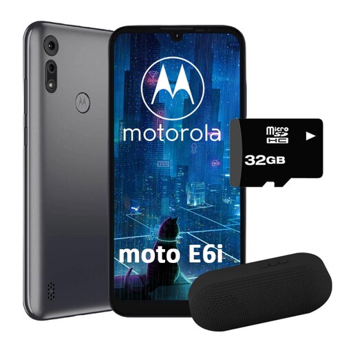 Motorola Moto E6i 32GB 2GB RAM- Gris +Micro SD32 + Bocina capsula