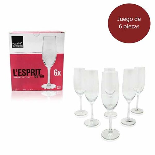 Copas para champagne. Juego de 6 piezas  Libbey  S010