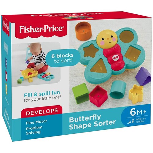 Fisher-Price Butterfly Shape Sorter Mariposa de Bloques