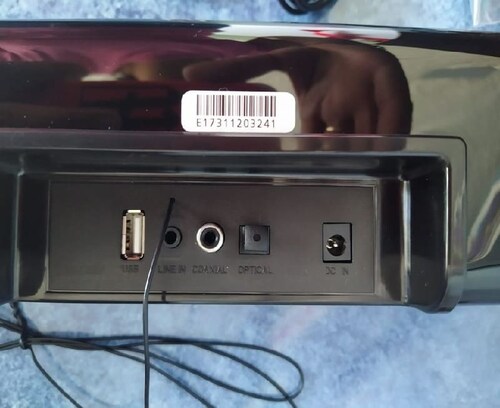 BARRA SONIDO SUBWOOFER INTEGRADO GHIA 2.1CANALES 60W BLUETOOTH USB RADIO FM AUX OPTICO COAXIAL
