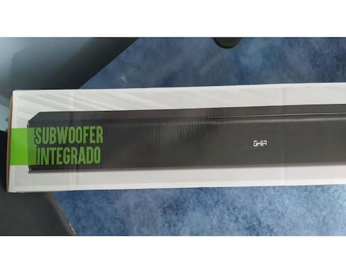BARRA SONIDO SUBWOOFER INTEGRADO GHIA 2.1CANALES 60W BLUETOOTH USB RADIO FM AUX OPTICO COAXIAL