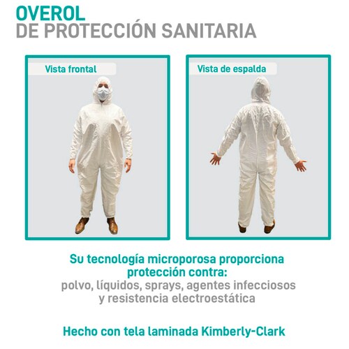 Overol Desechable Color Blanco, SUDKENY PHARMA (1 pieza)