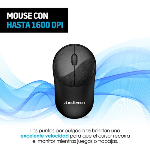 Kit de Teclado y Mouse Inalámbricos con Receptor USB Redlemon