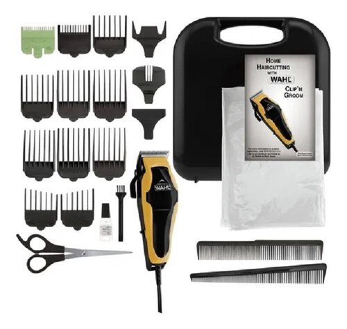 Kit De Peluqeria Deluxe Maquina Para Cortar Cabello Wahl clip & groom