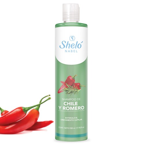 Shampoo Chile y Romero Sheló Crecimiento y Anticaída 