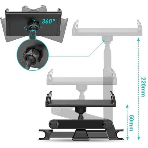 Soporte Tablet Coche Ajustable Para Reposacabezas