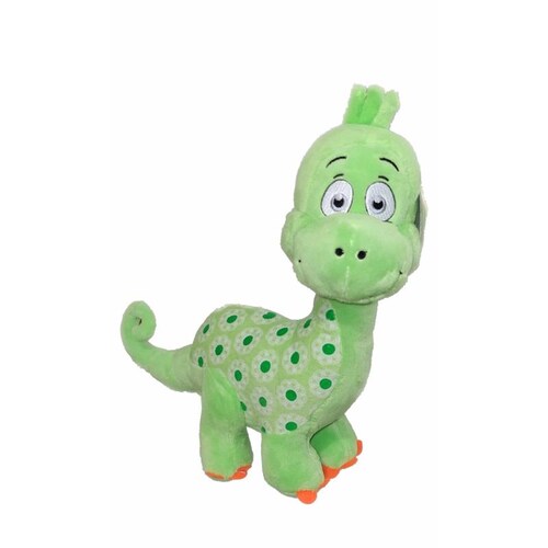 Peluche Dinosaurio Flores 32cm Detalles Bordados Mi Angelito