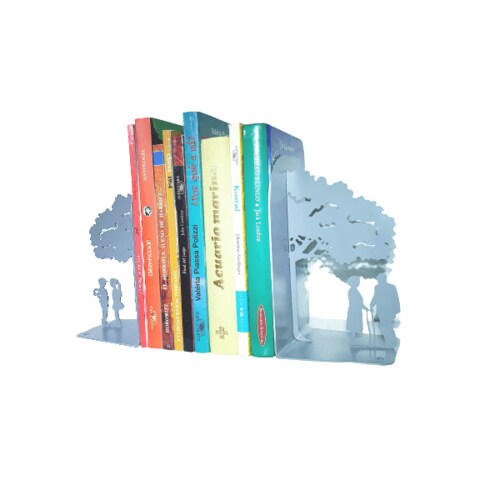 Soporte para Libros Pareja Organizador Metalico Bookend Amor