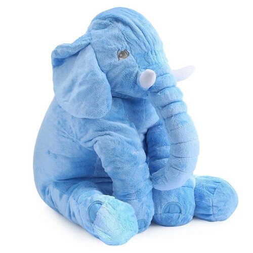 Muñeco De Felpa Almohada, Elefante Azul Con Manta 60 cm