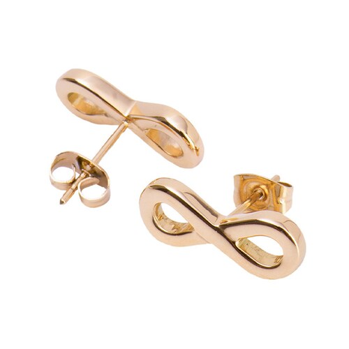 LuckyLy Aretes Infinito Eva - Plata, Oro, Oro Rosa