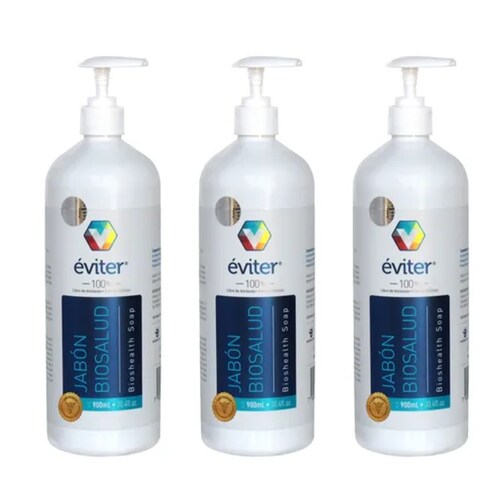 Kit Jabón Antiséptico Biosalud 3 piezas Eviter 900ml