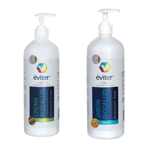 Combo Jabón Antiseptico + Crema Antiseptica Eviter 900ml