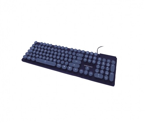 TECLADO ALMBRICO ROUND USB PERFECT CHOICE AZUL PC-201083 TECLA REDONDA USB CABLE WINDOWS PC LAP