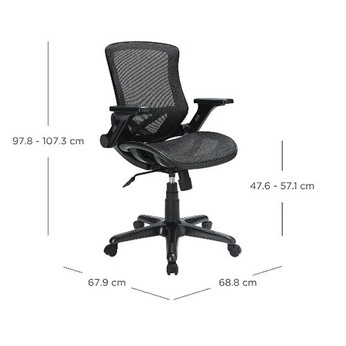 Silla De Oficina Bayside Furnishings Corc-8-5 Ergonomica Negra