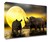 Cuadro Decorativo Canvas Rinocerontes en el atardecer