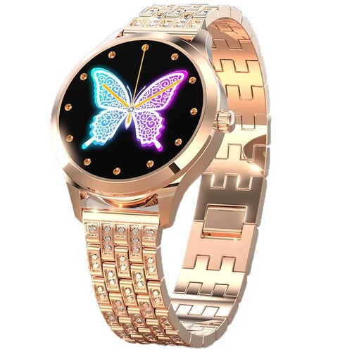 Smartwatch Fralugio Reloj Inteligente Kw10 Color Plata De Lujo Monitores De  Ejercicio Para Dama
