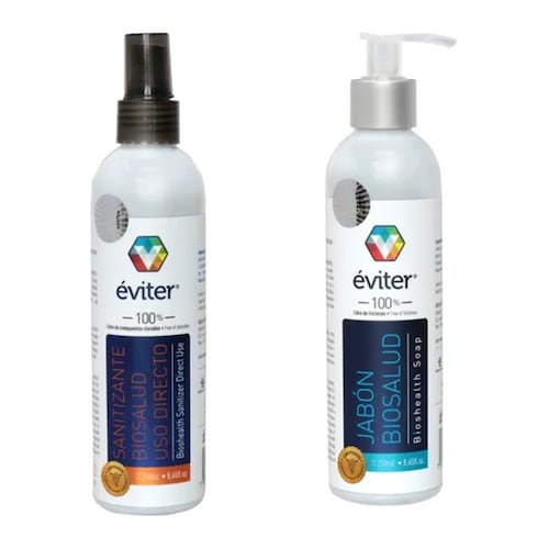 Combo Sanitizante y Jabón Biosalud 2 piezas Eviter 250ml