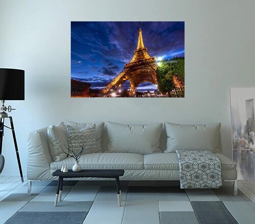 Cuadro Decorativo Canvas Atardecer en la Torre Eiffel