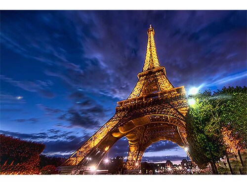 Cuadro Decorativo Canvas Atardecer en la Torre Eiffel