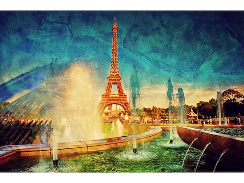 Cuadro Decorativo Canvas Torre Eiffel, Paris Francia Vintage
