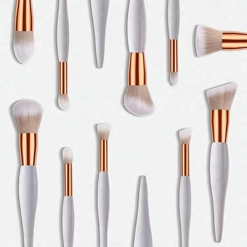 Set De Brochas de Maquillaje Kabuki Profesional 10 Piezas