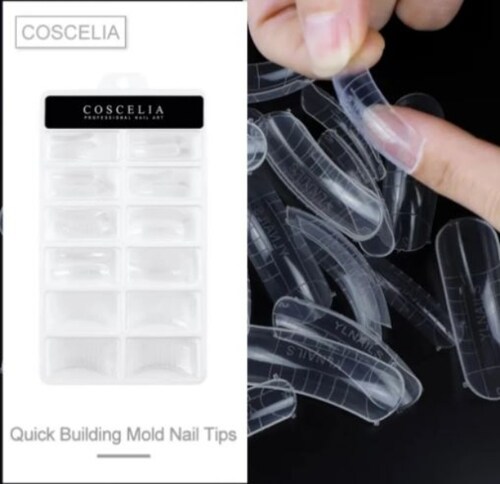 Tips Moldes Dual System Para Uña Acrílica Polygel 50 Pzas